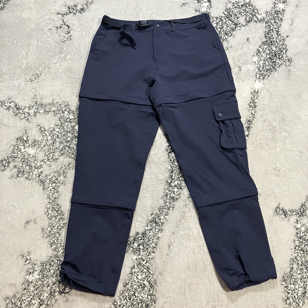 Outdoor Voices Pants Mens Sz XL Navy Convertible Hiking Outdoor Zip Off Cargo